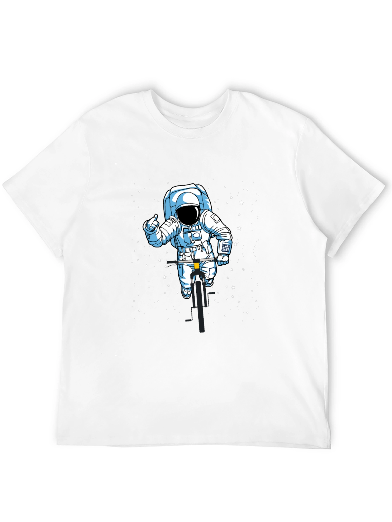 Black Astronaut Biker T-Shirt - Space Ride Tee view 12