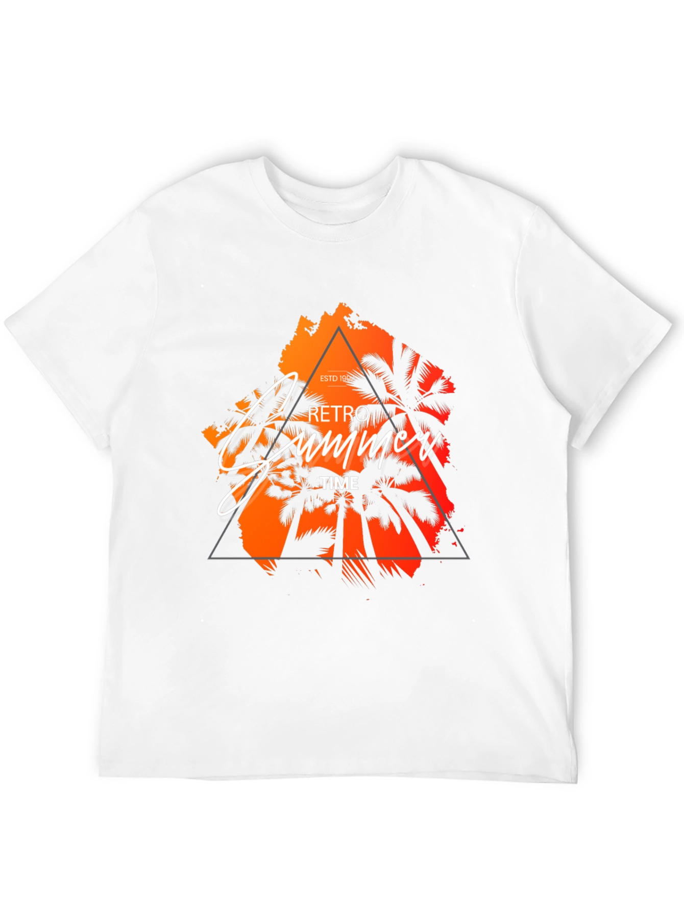 Black Retro Summer Time Graphic T-Shirt view 12