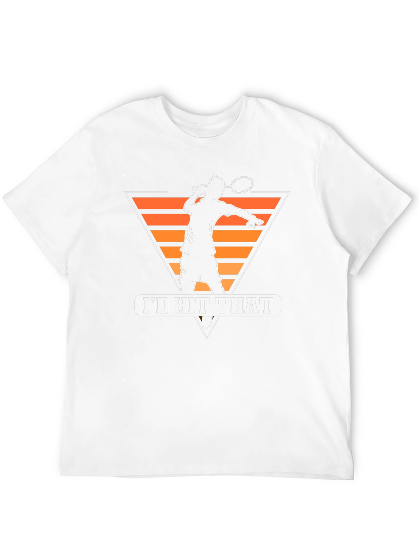 Black I'd Hit That Funny Tennis T-Shirt view 12