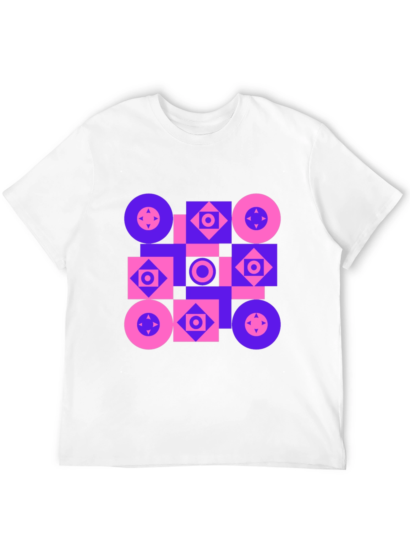 Black Geometric Pattern T-Shirt - Modern Design Tee view 12