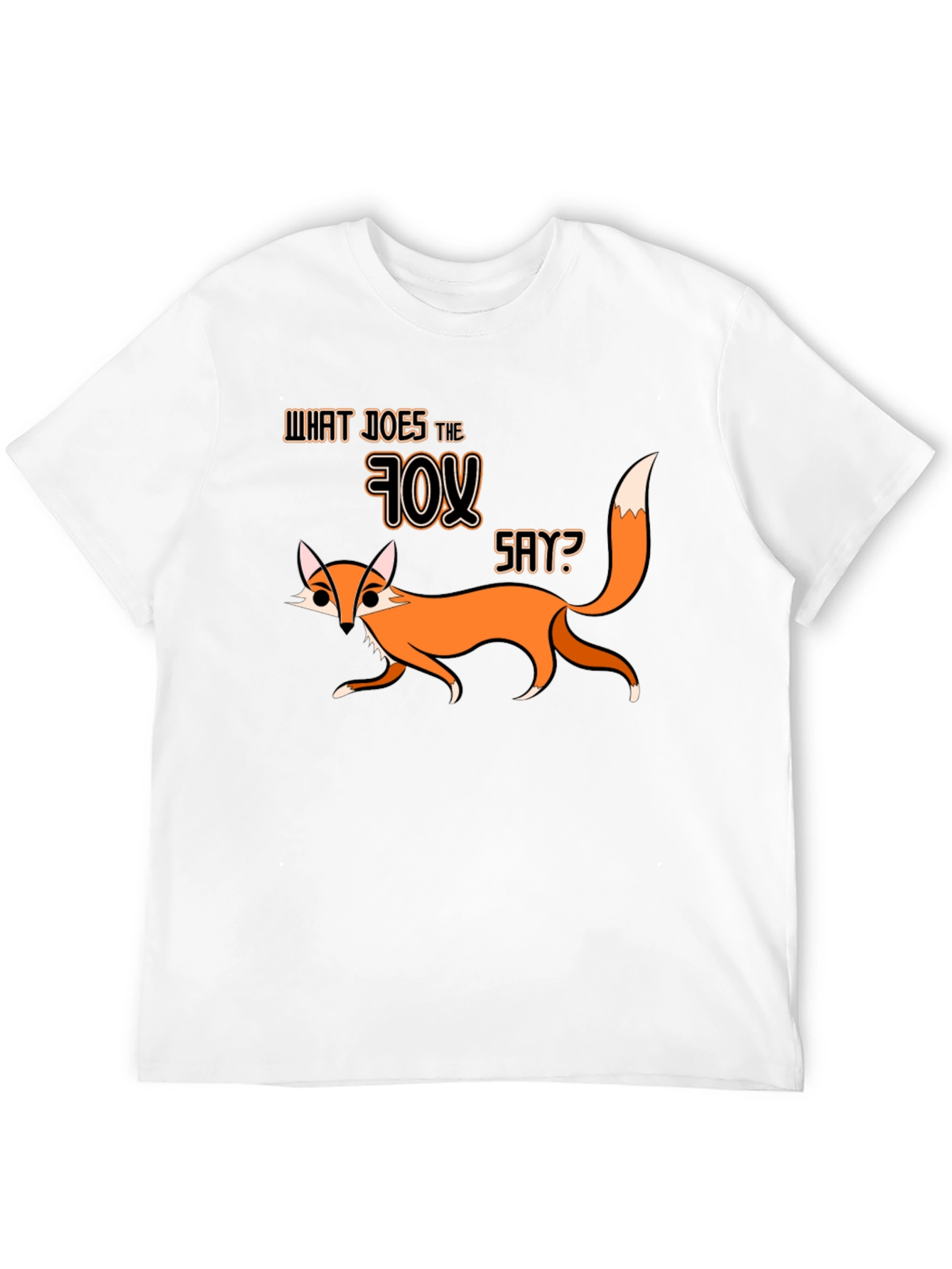 Black What Does The Fox Say Black Graphic T-Shirt view 12