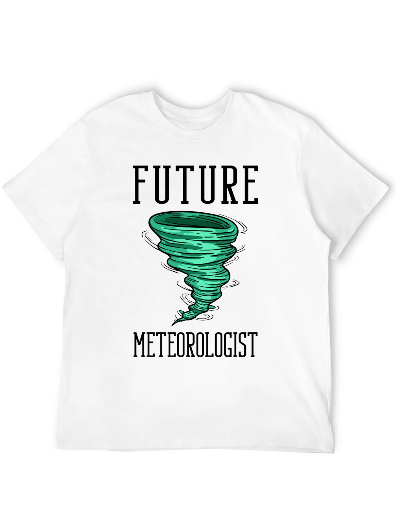 Black Future Meteorologist Tornado Graphic T-Shirt view 12
