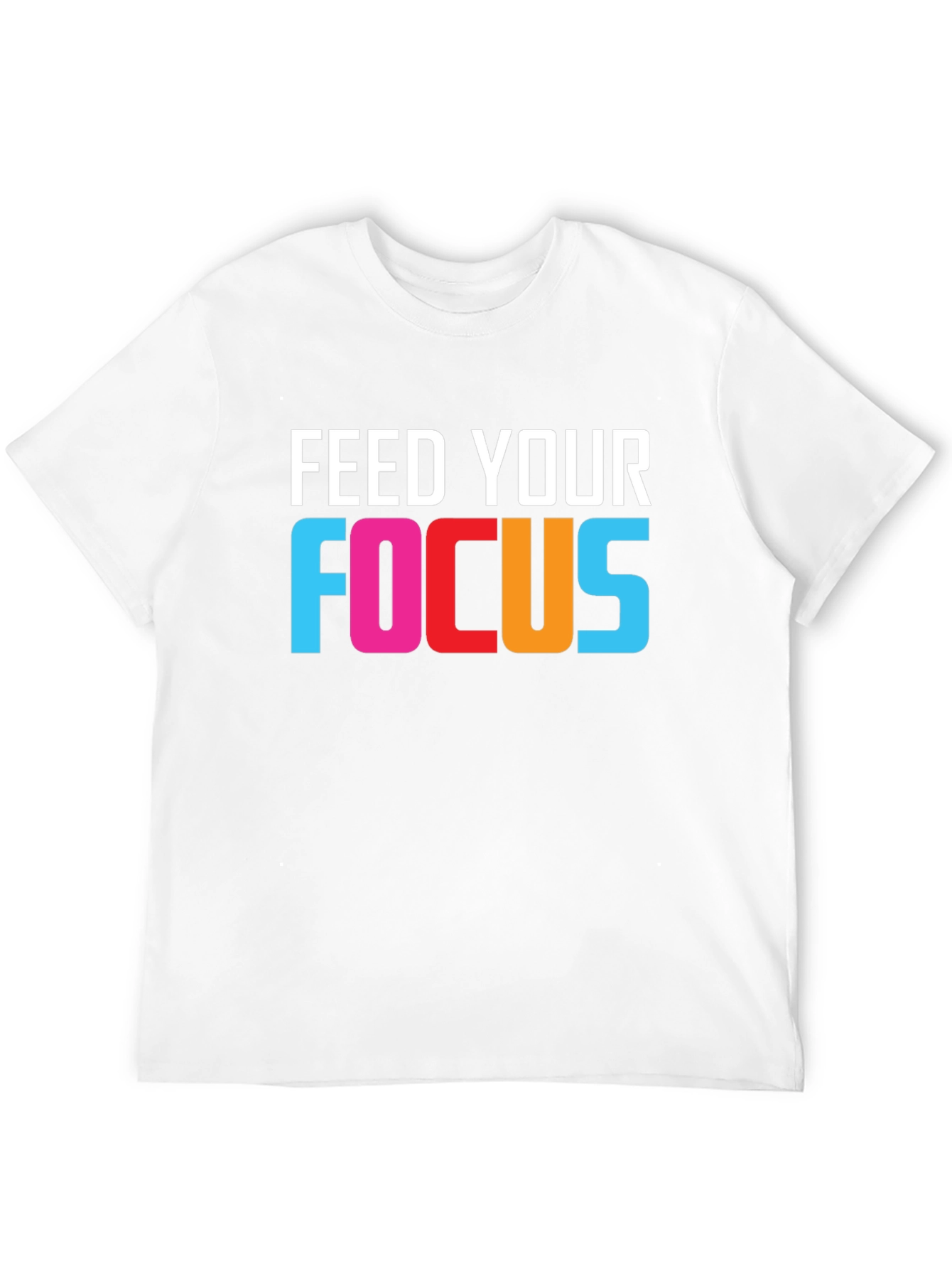 Black Feed Your Focus Graphic Tee - Motivational T-Shirt view 12