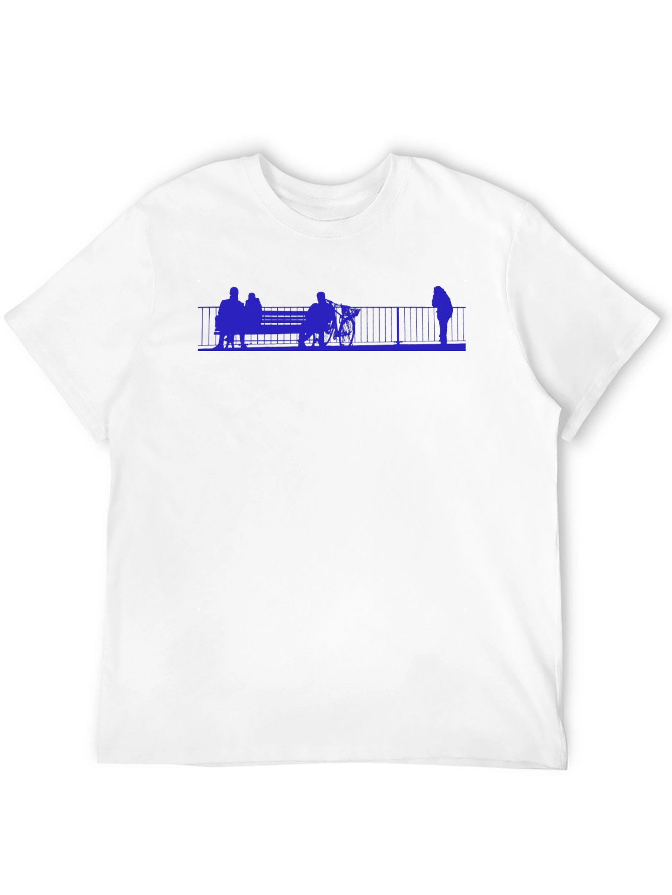 Black Blue Silhouette Graphic Black T-Shirt view 12