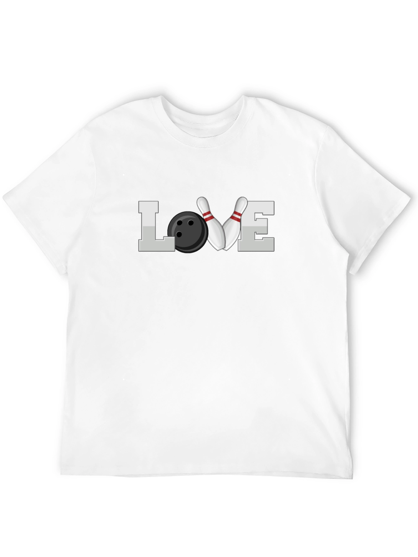 Black Bowling Love Graphic T-Shirt - Black Crew Neck Tee view 12