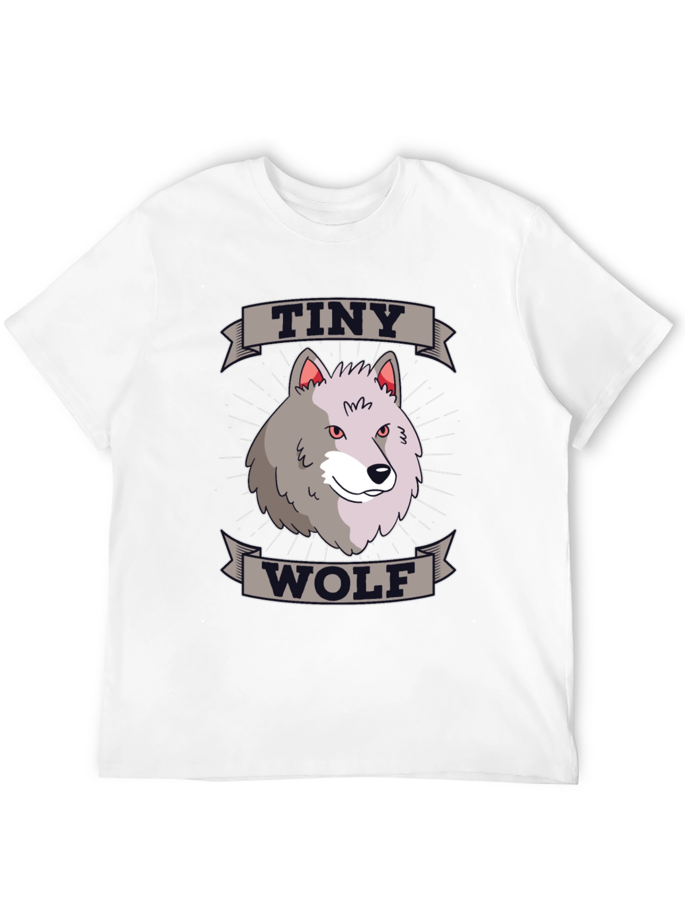 Black Tiny Wolf Graphic T-Shirt - Black Cotton Blend Tee view 12