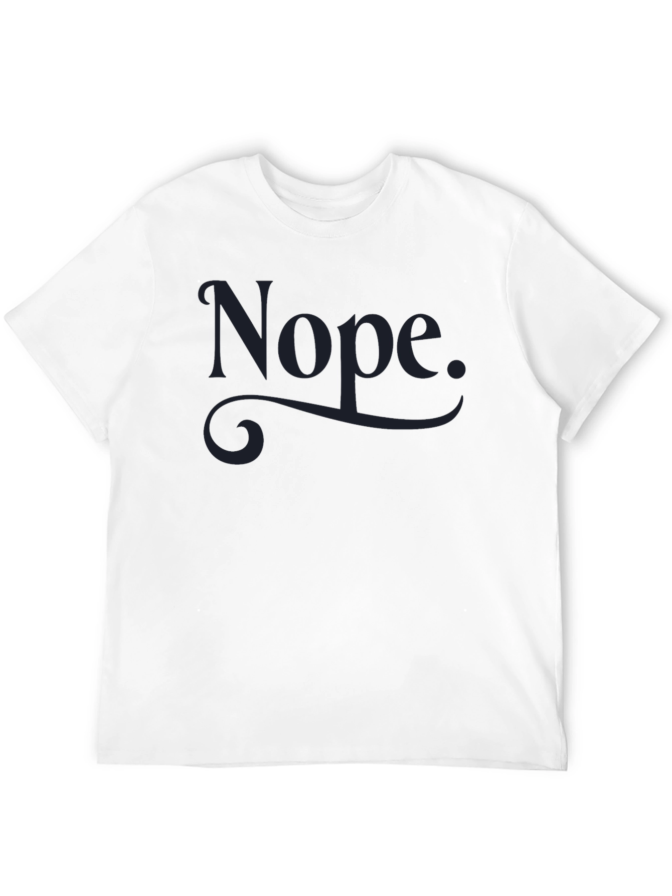 Black Nope Graphic Tee - Men's Crew Neck T-Shirt view 12