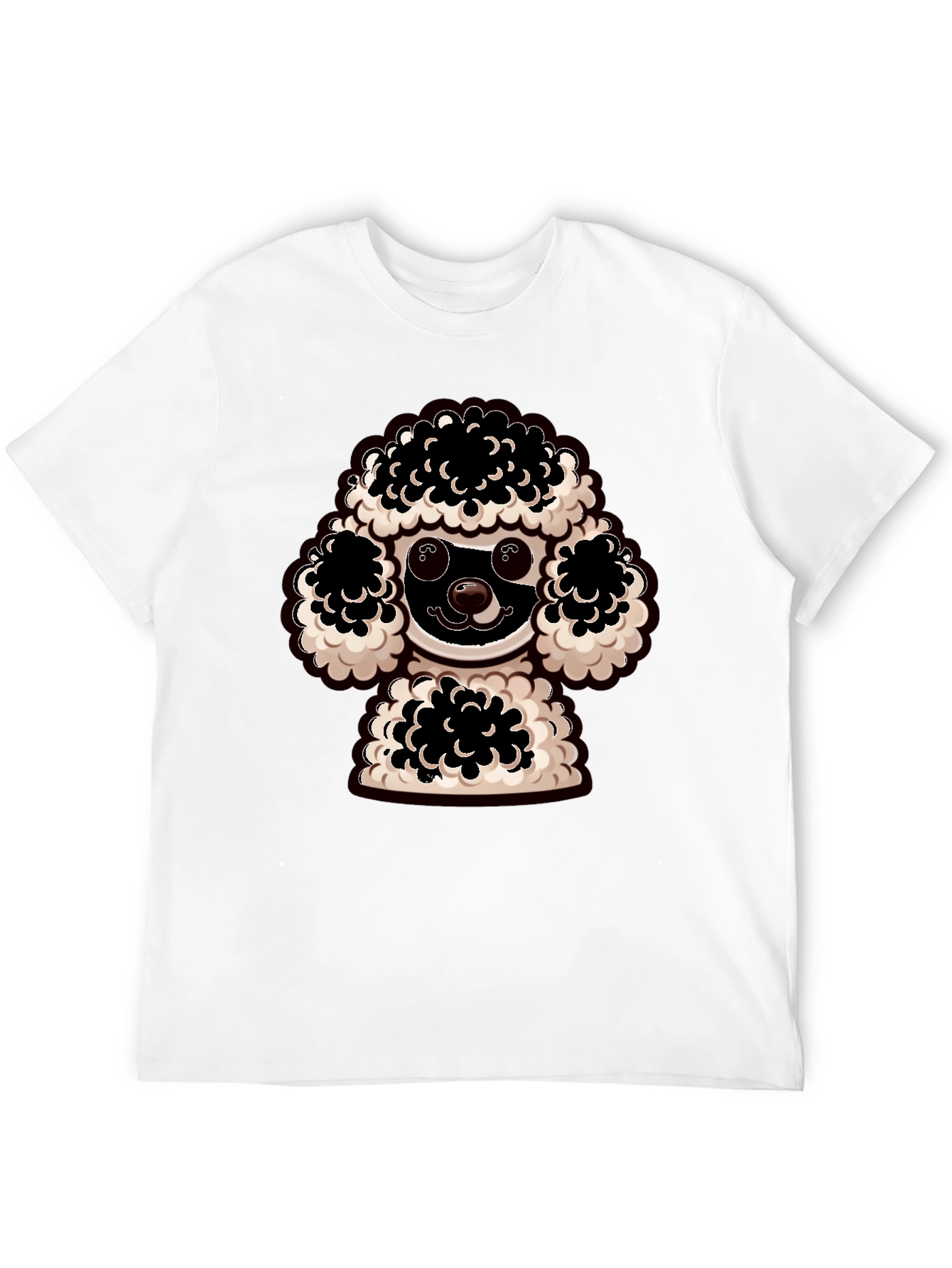 Black Poodle Graphic Tee - Black Cotton Comfort view 12