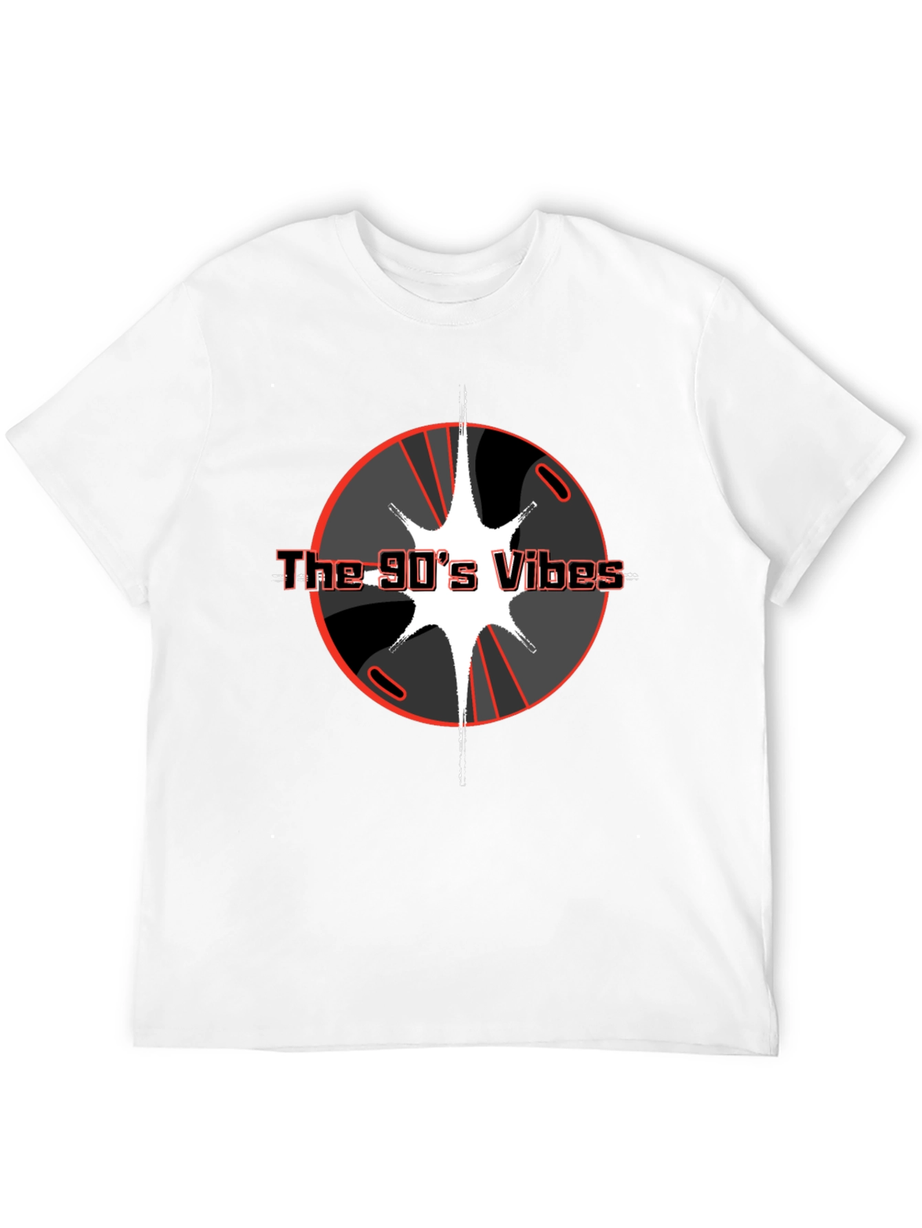 Black The 90's Vibes Graphic T-Shirt view 12