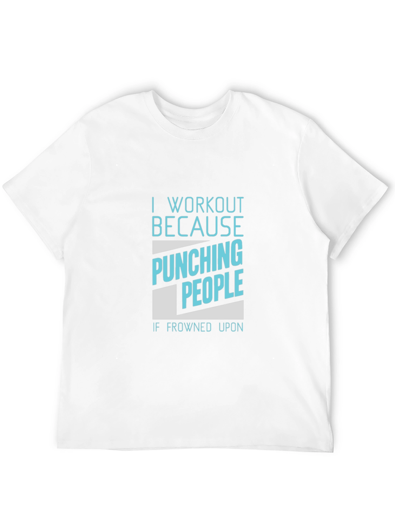 Black Workout Motivation Black T-Shirt - Punching People view 12