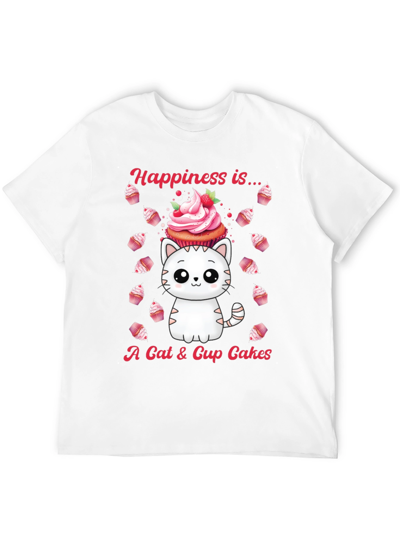 Black Cat & Cupcake Graphic Tee - Happiness Is... view 12