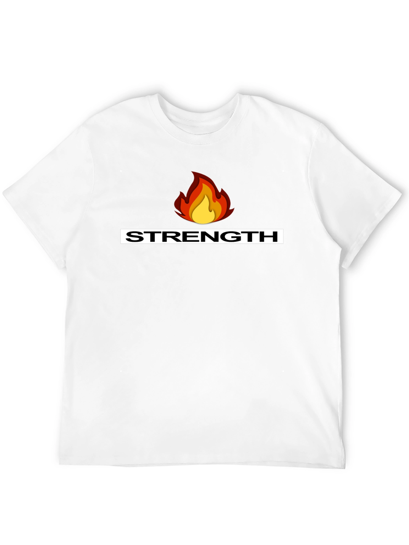 Black Strength Fire Graphic T-Shirt - Bold Design view 12