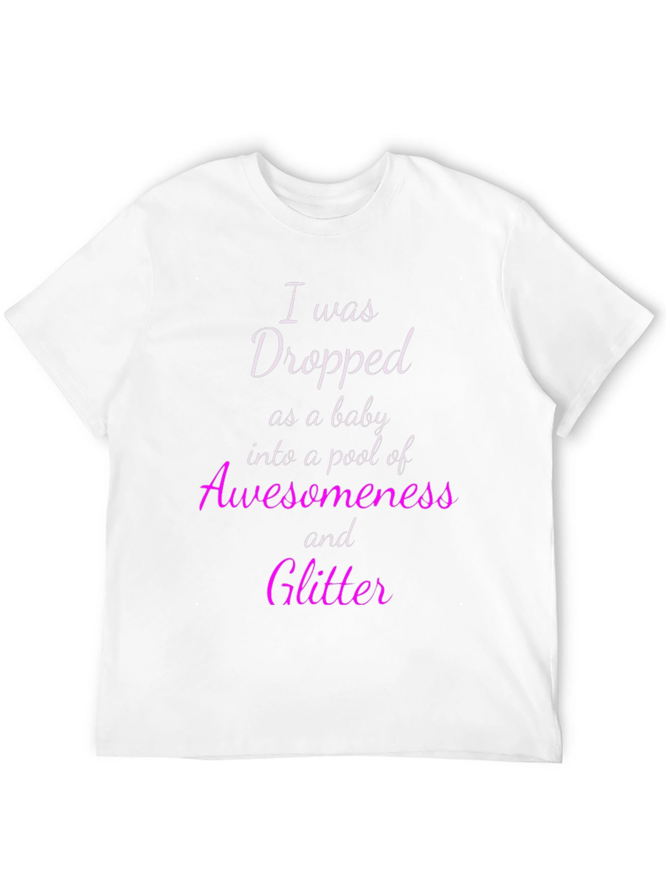 Black I Was Dropped Into Awesomeness Graphic Tee view 12