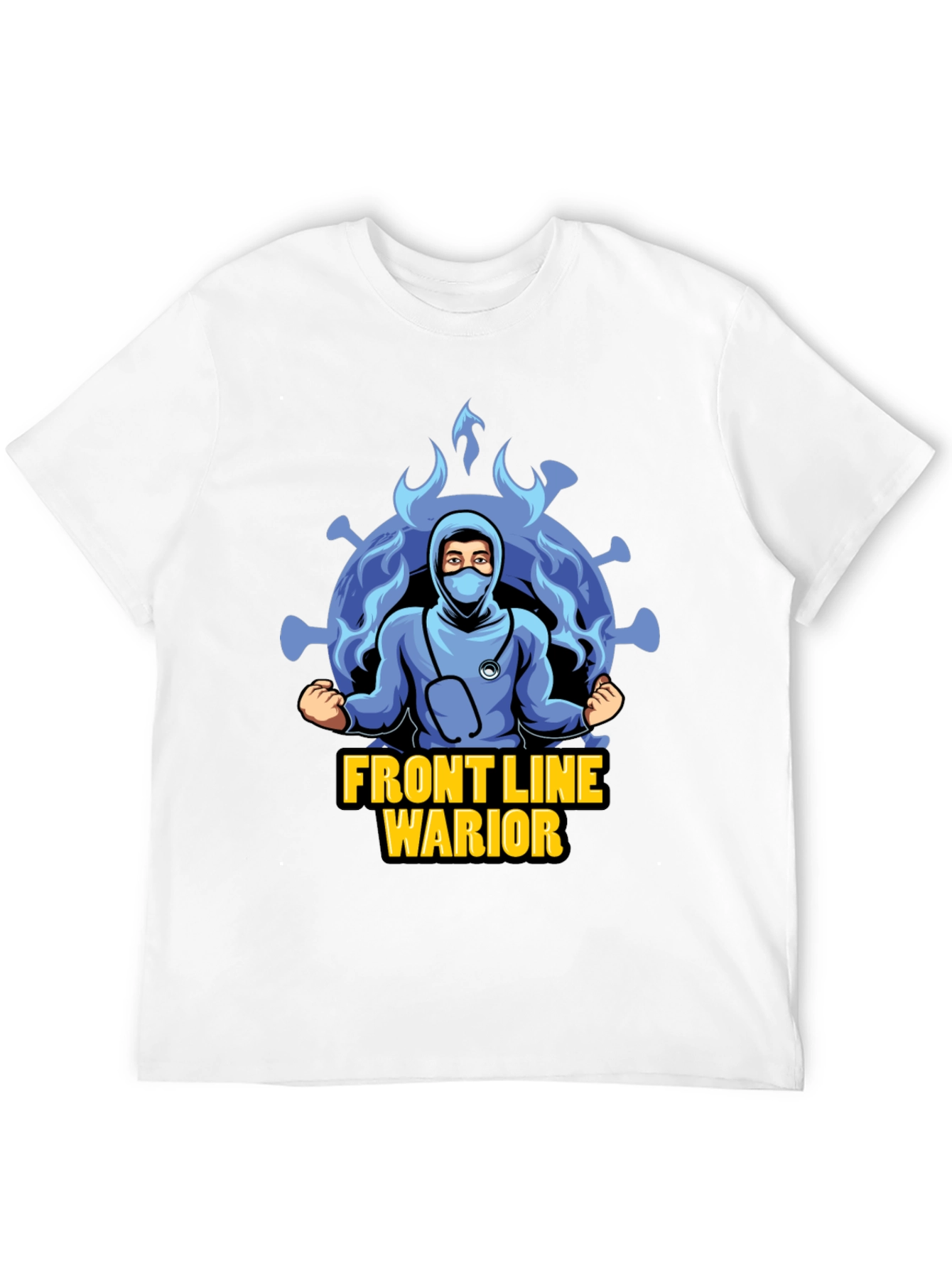 Black Front Line Warrior T-Shirt - Unisex Design view 12