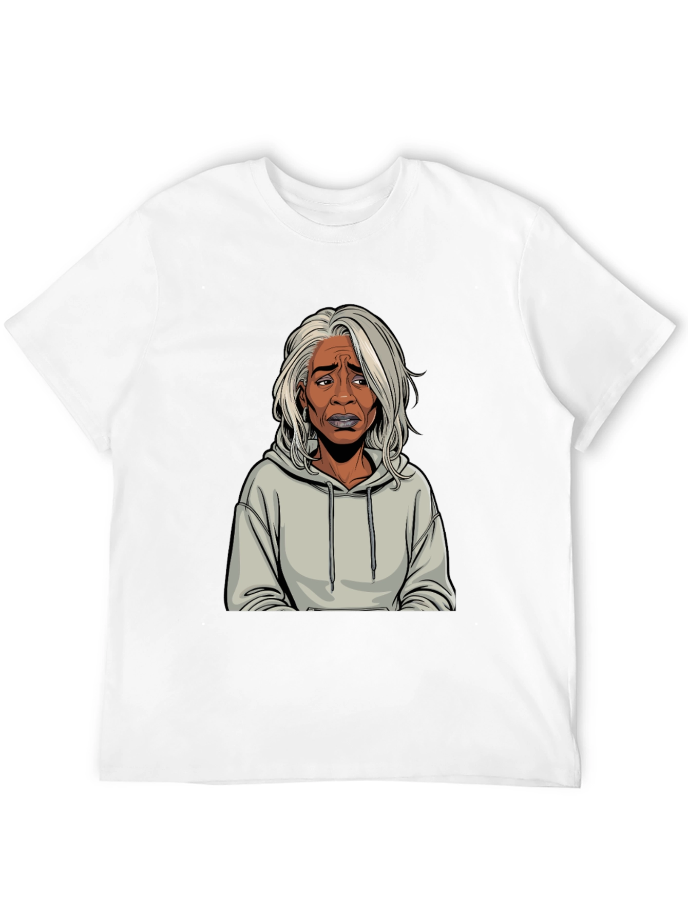 Black Cartoon Graphic Print Black T-Shirt view 12