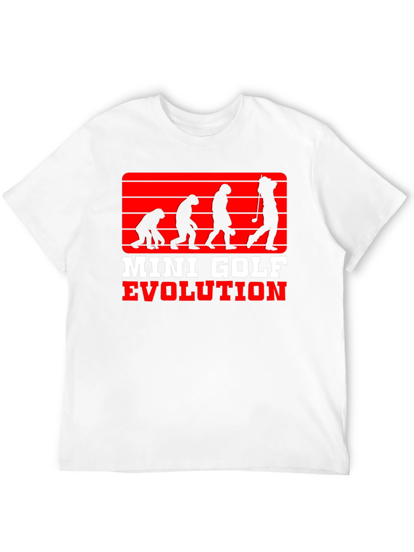 Black Mini Golf Evolution Tee - Funny Golfer T-Shirt view 12