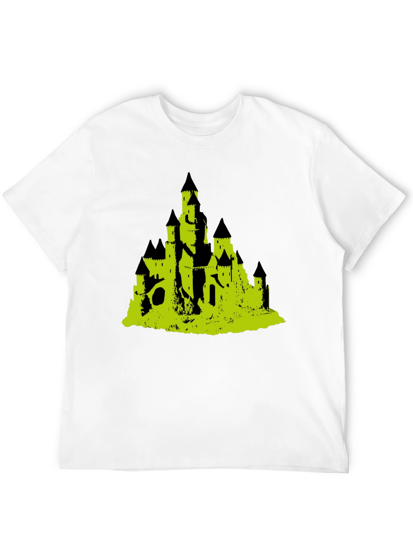 Black Black T-Shirt with Castle Graphic view 12