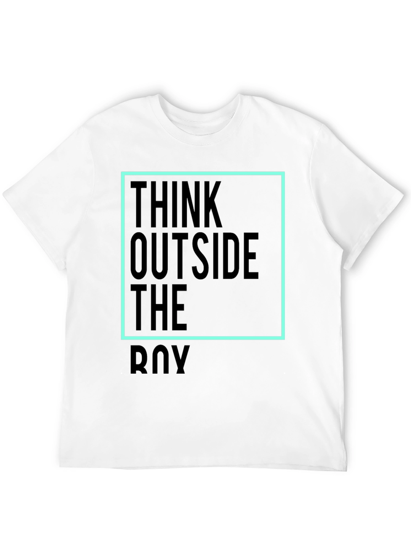 Black Think Outside The Box Tee - Unisex Black Cotton T-Shirt view 12
