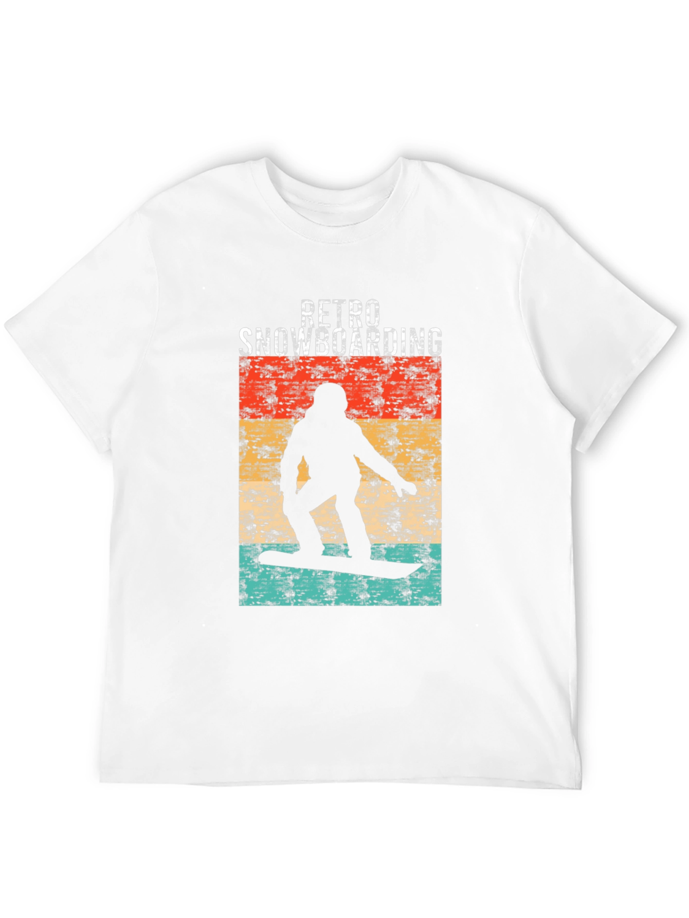 Black Retro Snowboarding Graphic Tee - Black view 12