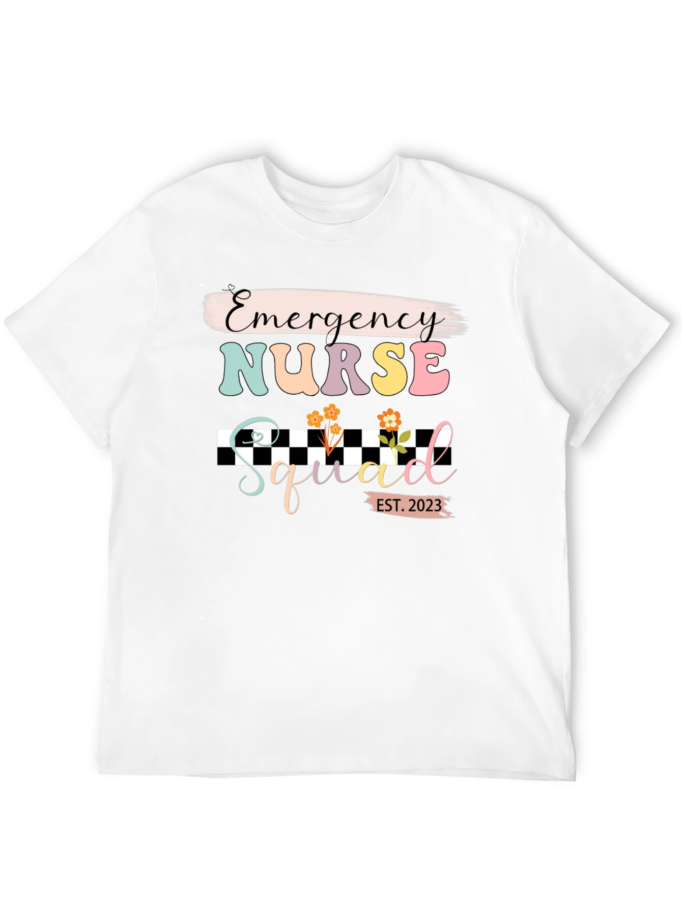 Black Emergency Nurse Squad Est. 2023 T-Shirt view 12