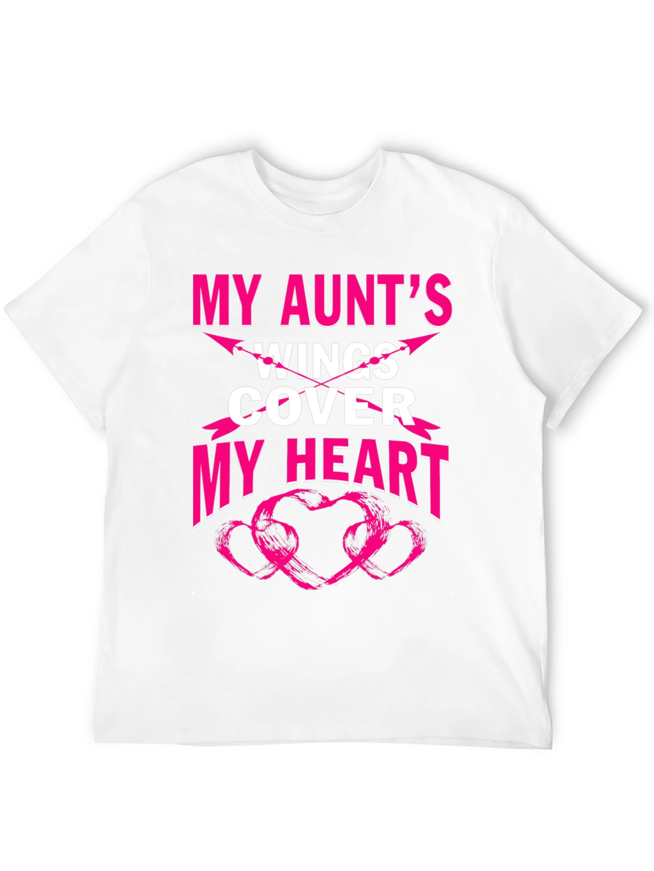 Black My Aunt's Wings Cover My Heart Graphic T-Shirt view 12