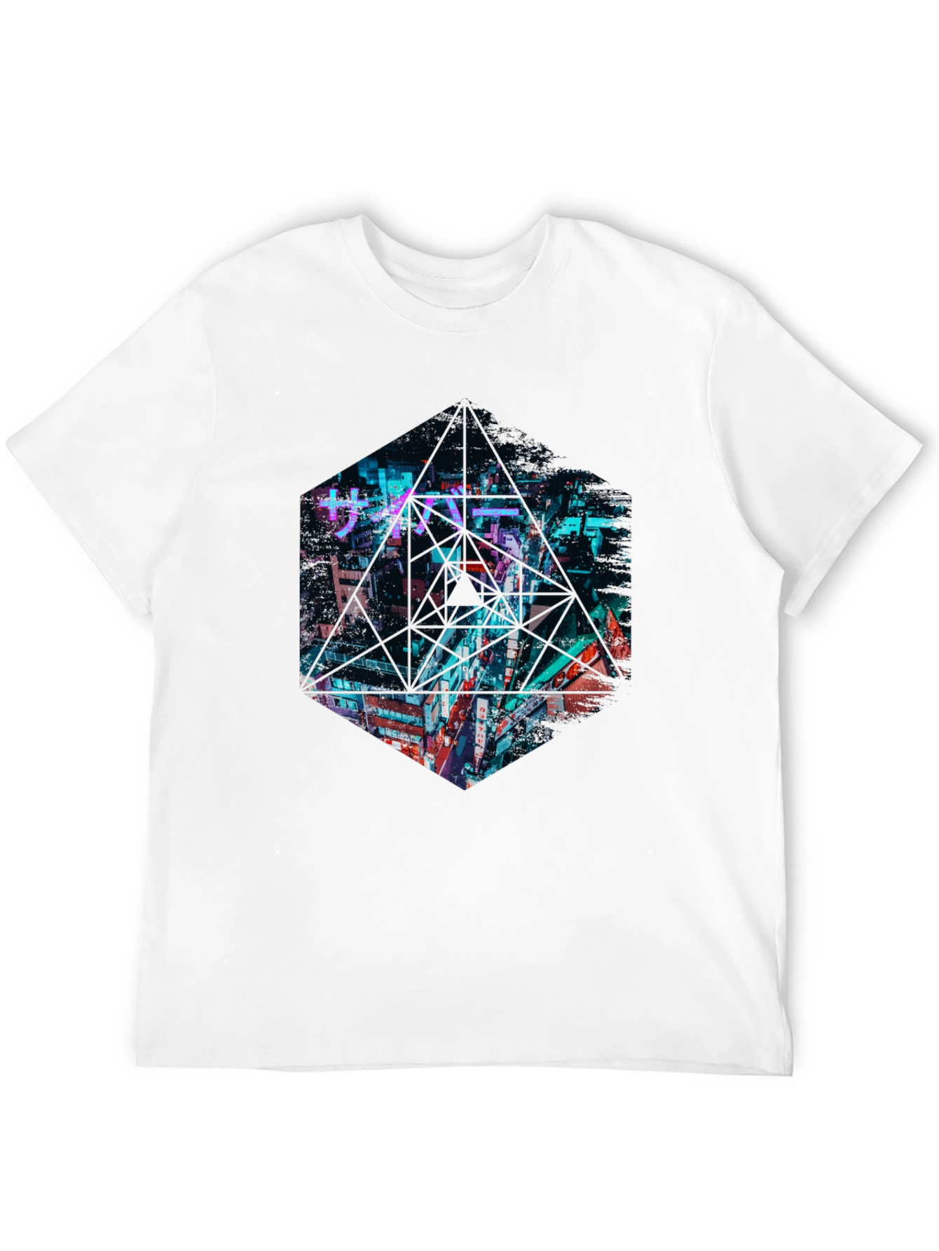 Black Cyberpunk Cityscape Graphic Tee - Urban Style view 12
