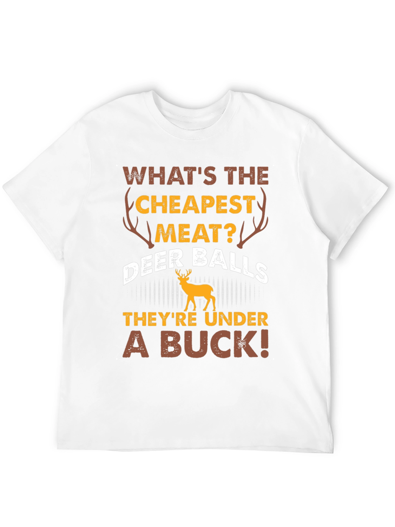 Black Funny Deer Balls T-Shirt - Hunting Humor view 12