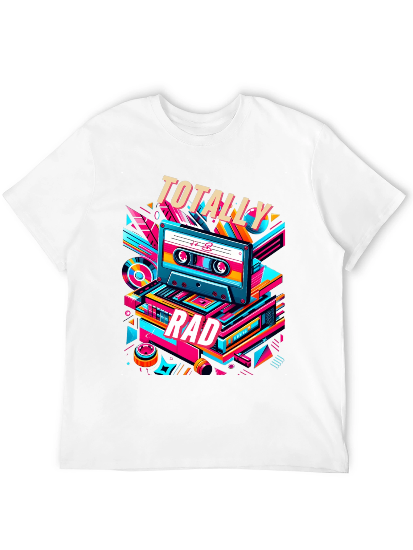 Black Totally Rad Retro Cassette T-Shirt view 12