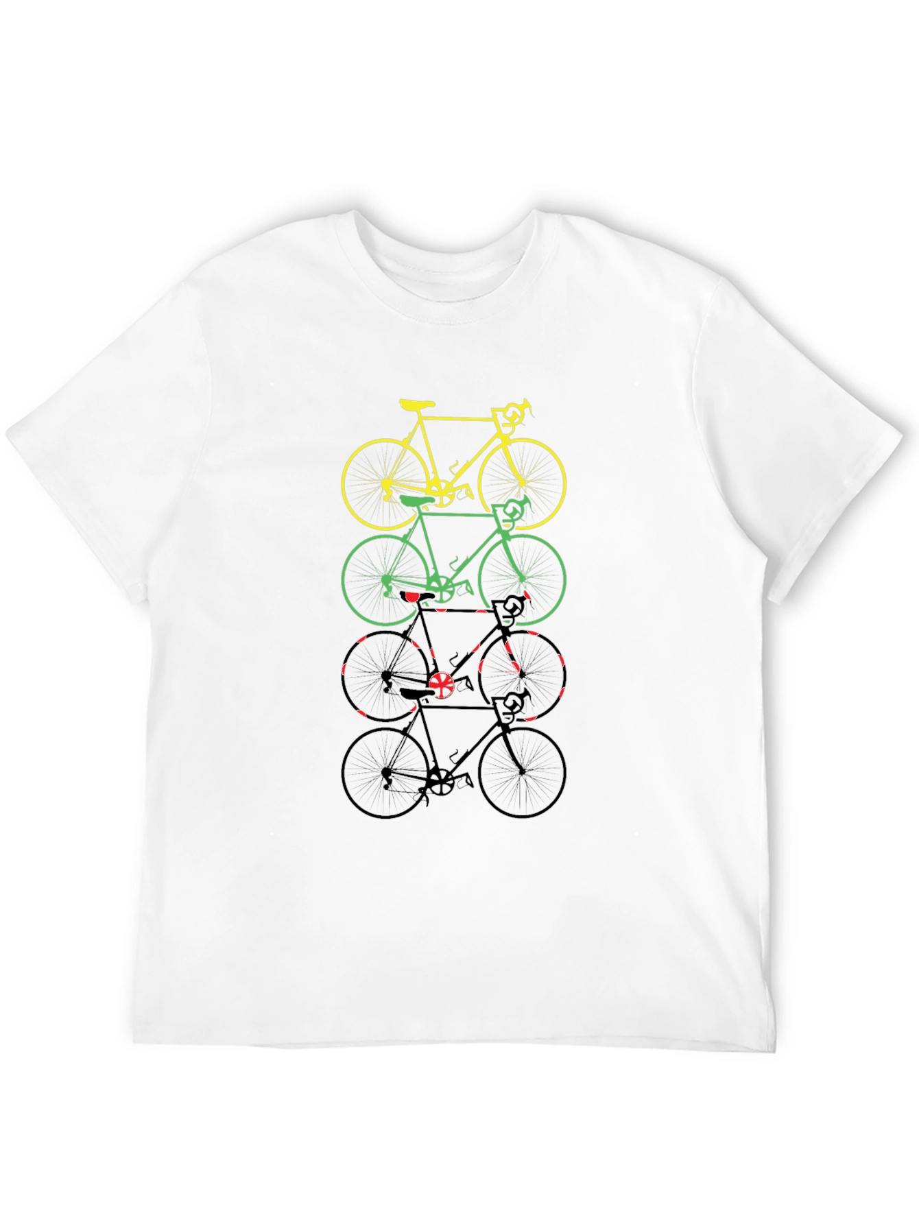 Black Rasta Bicycle T-Shirt - Cycling Pride view 12