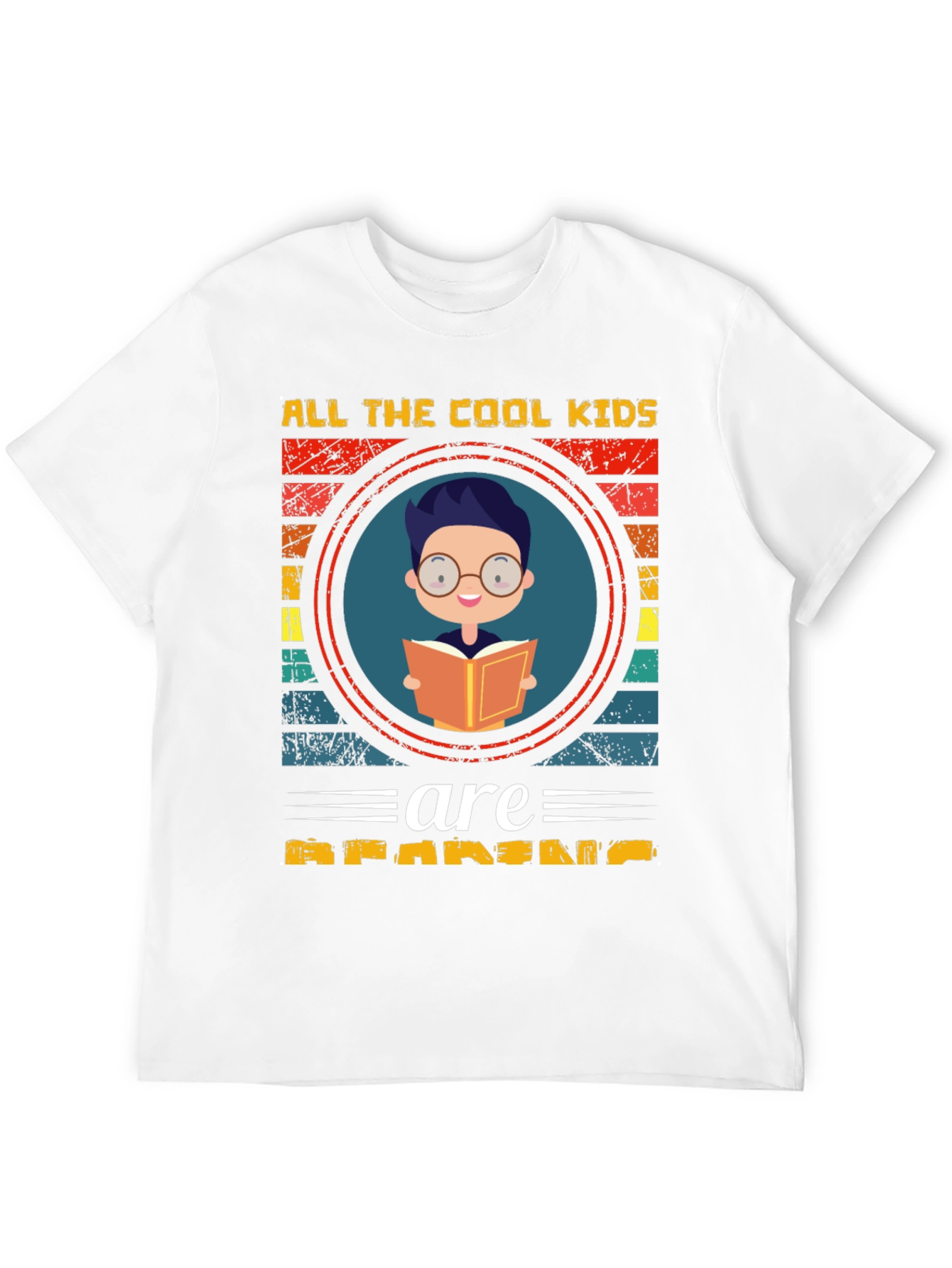 Black Cool Kids Reading T-Shirt - Black view 12