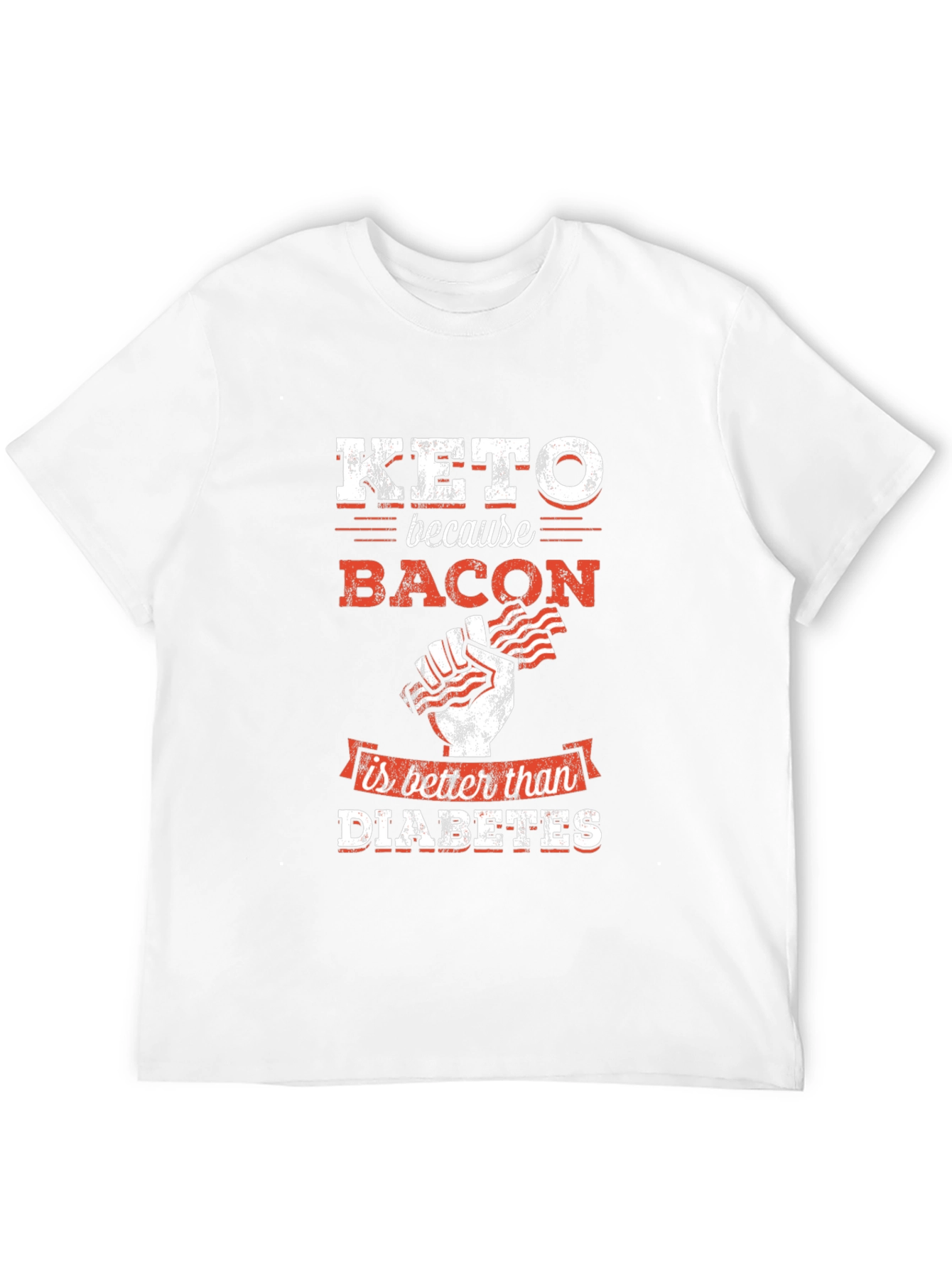 Black Keto Bacon T-Shirt - Better Than Diabetes view 12