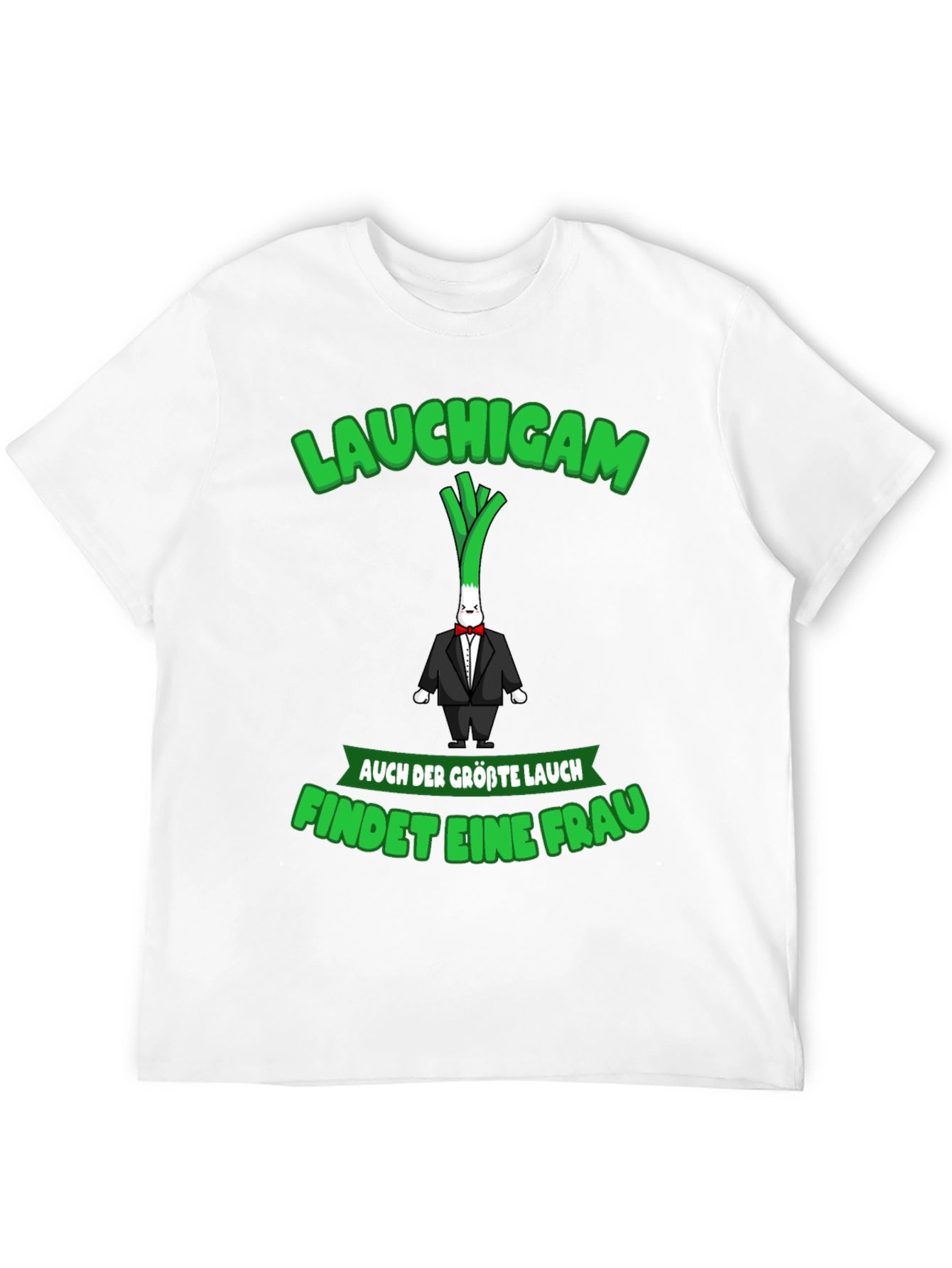 Black Funny "Lauchigam" Graphic T-Shirt view 12