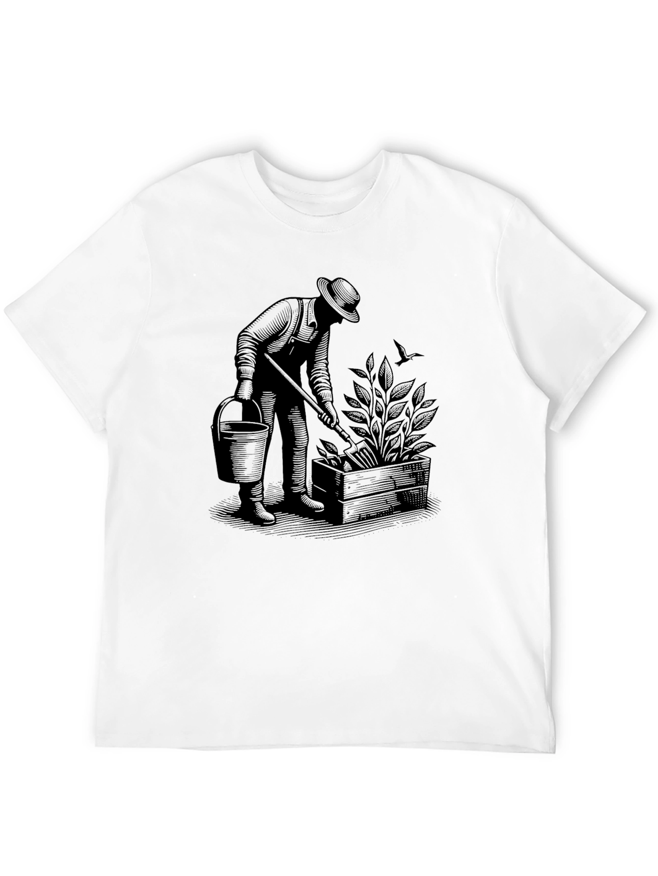 Black Gardener Graphic Tee - Black Casual Shirt view 12