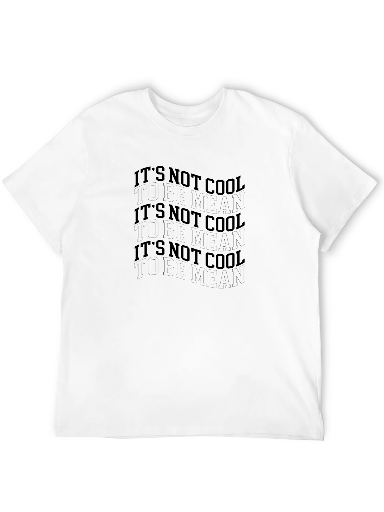 Black It's Not Cool to Be Mean Graphic Tee view 12