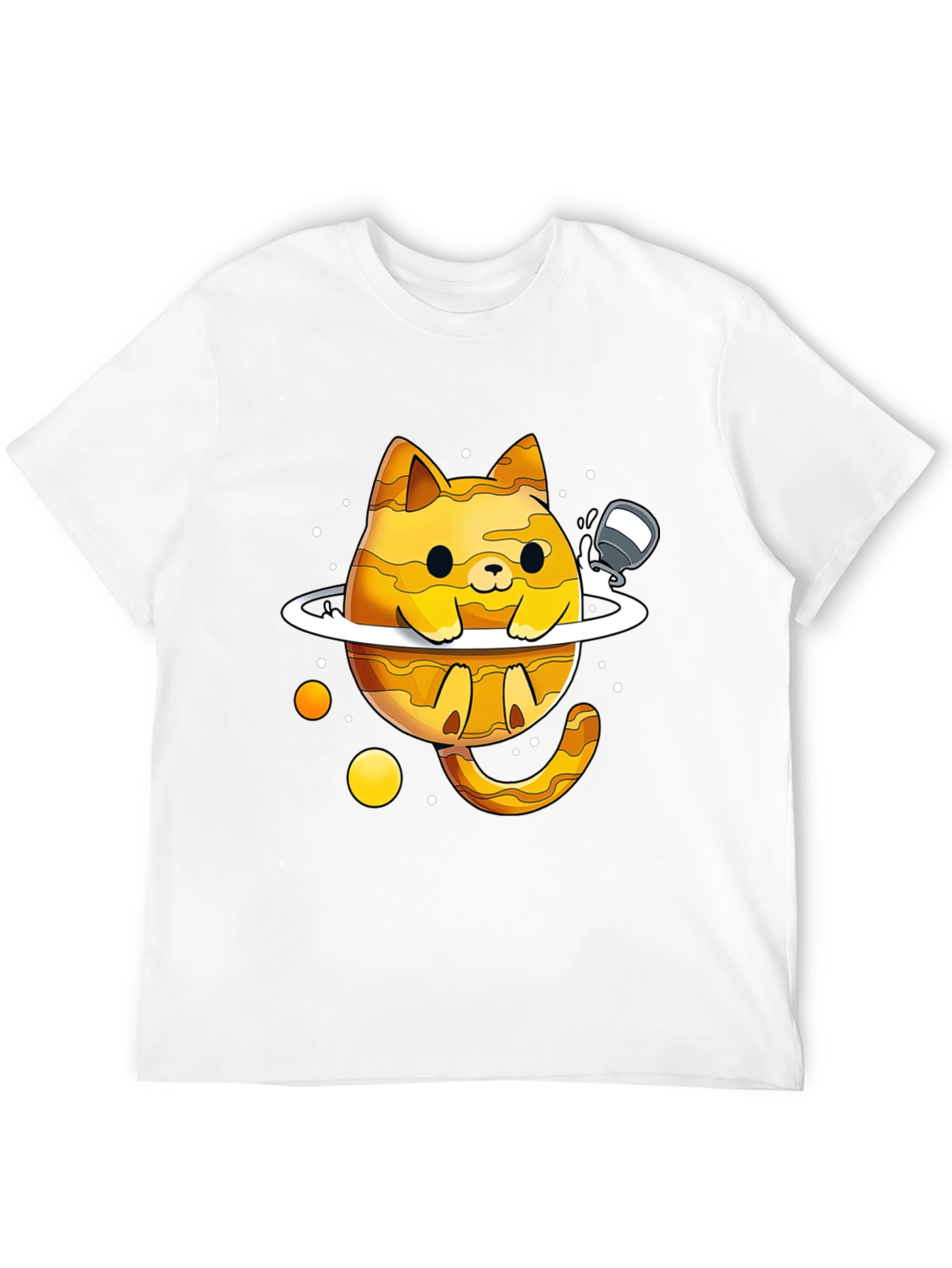 Black Cosmic Cat T-Shirt - Planetary Purrfection! view 12