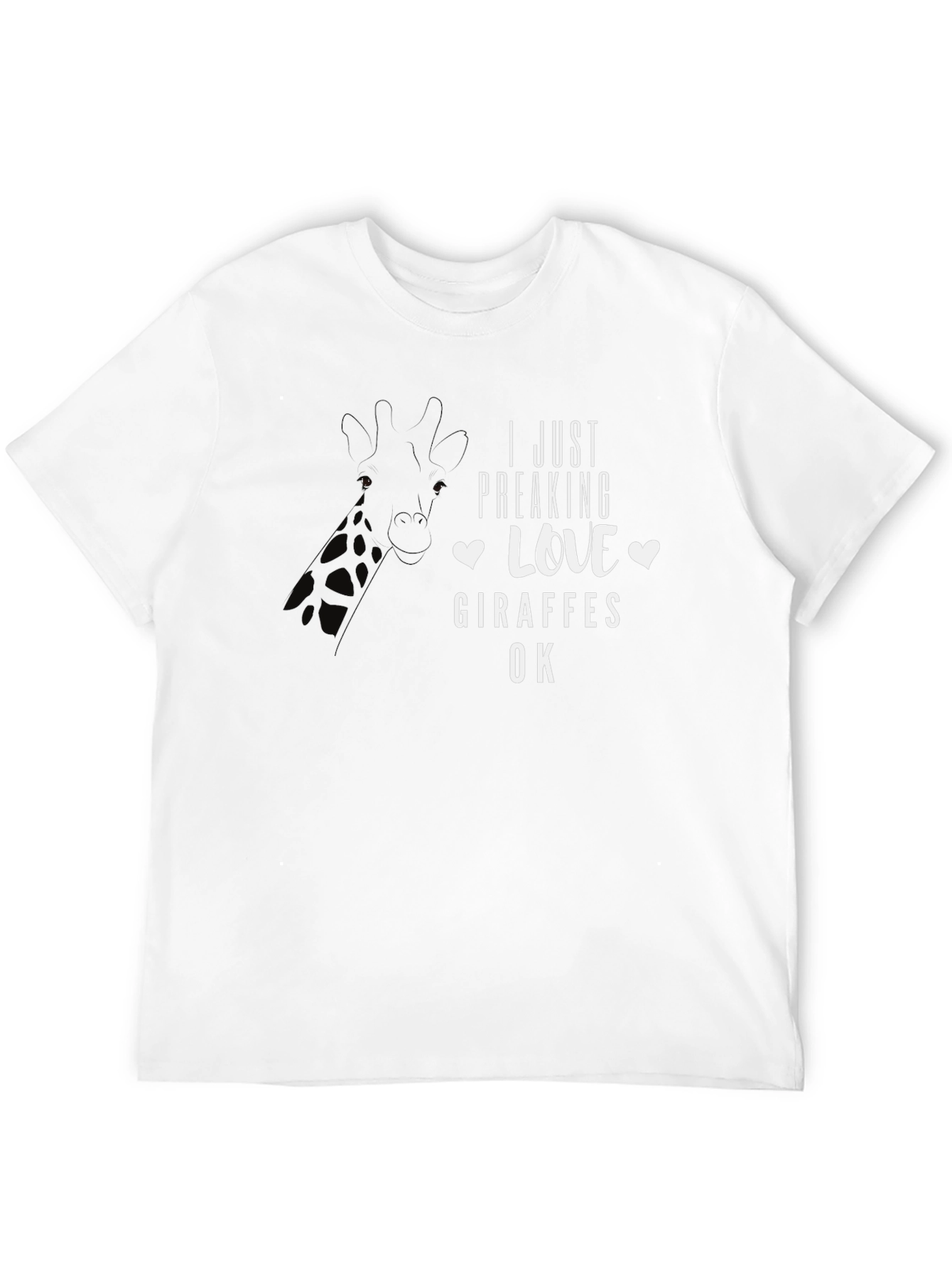 Black I Just Freaking Love Giraffes Graphic Tee view 12