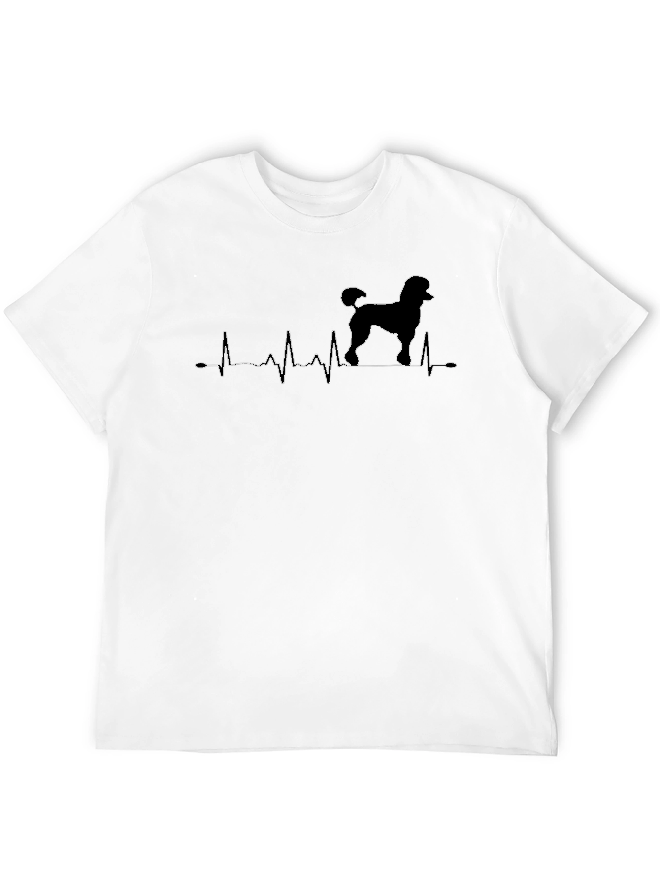 Black Poodle Heartbeat T-Shirt - Dog Lover Tee view 12