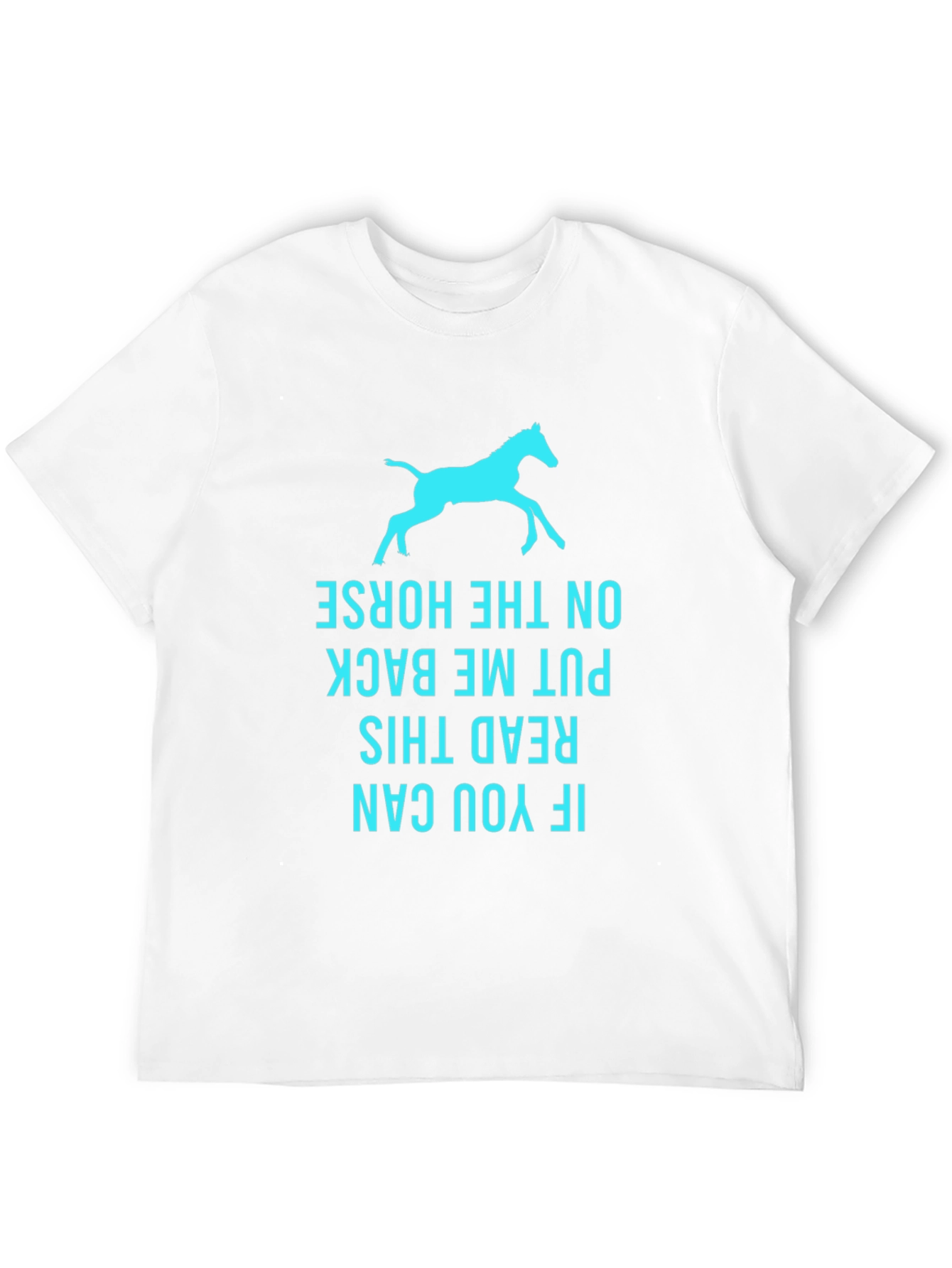 Black Funny Horse T-Shirt - Read This Back view 12