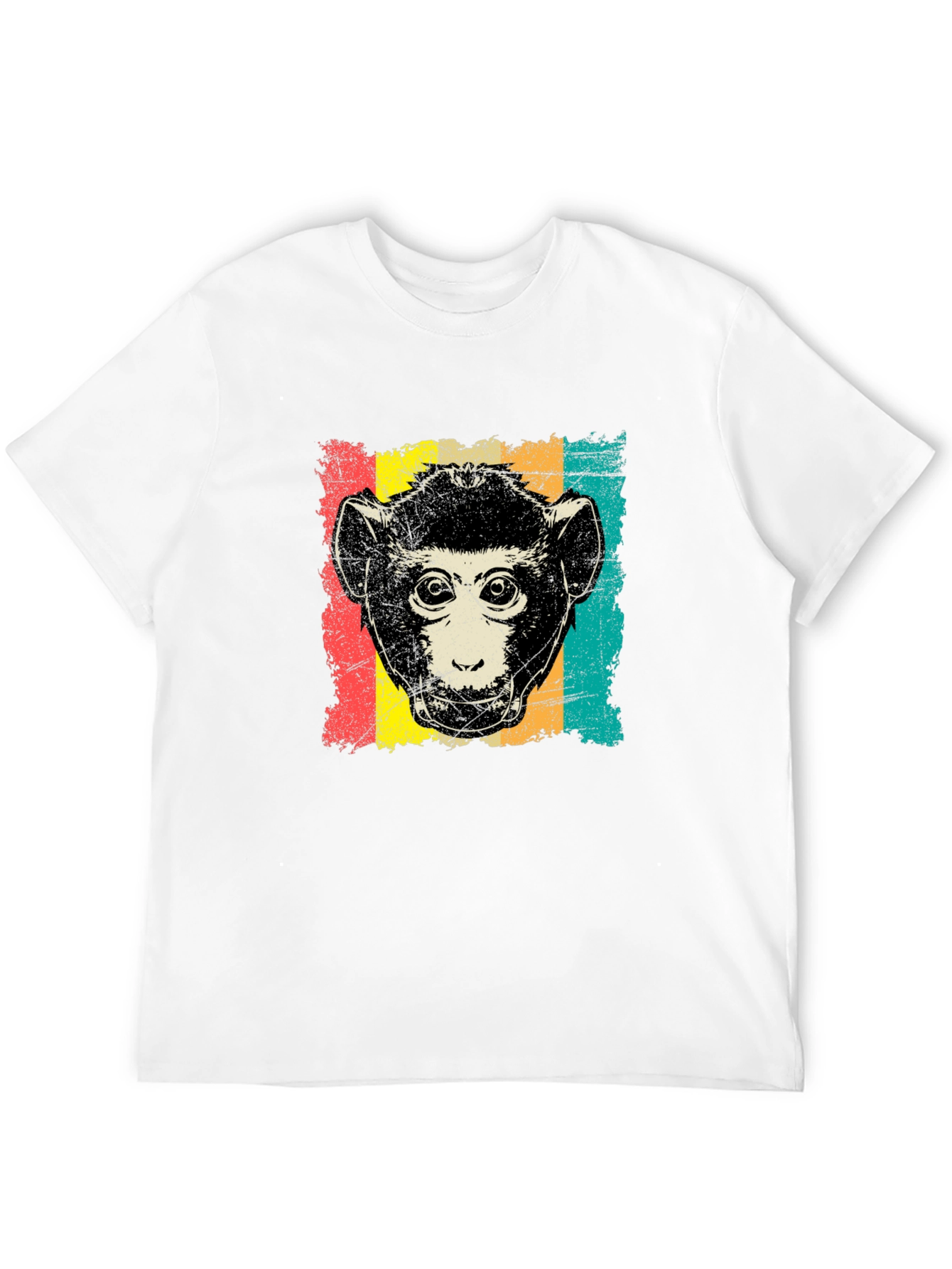 Black Retro Monkey Graphic T-Shirt - Black view 12