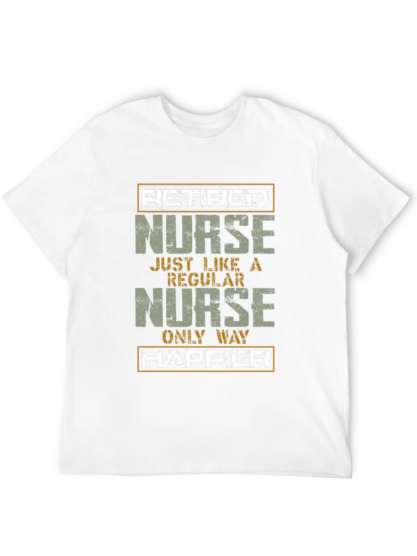 Black Retired Nurse T-Shirt - Only Way Happier view 12