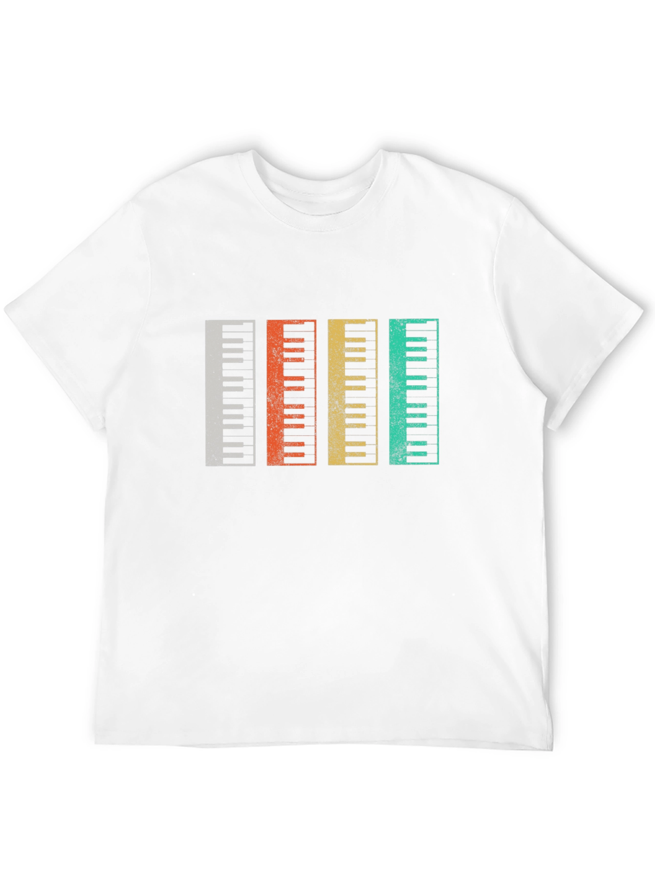 Black Retro Piano Keys T-Shirt Music Lover Gift view 12