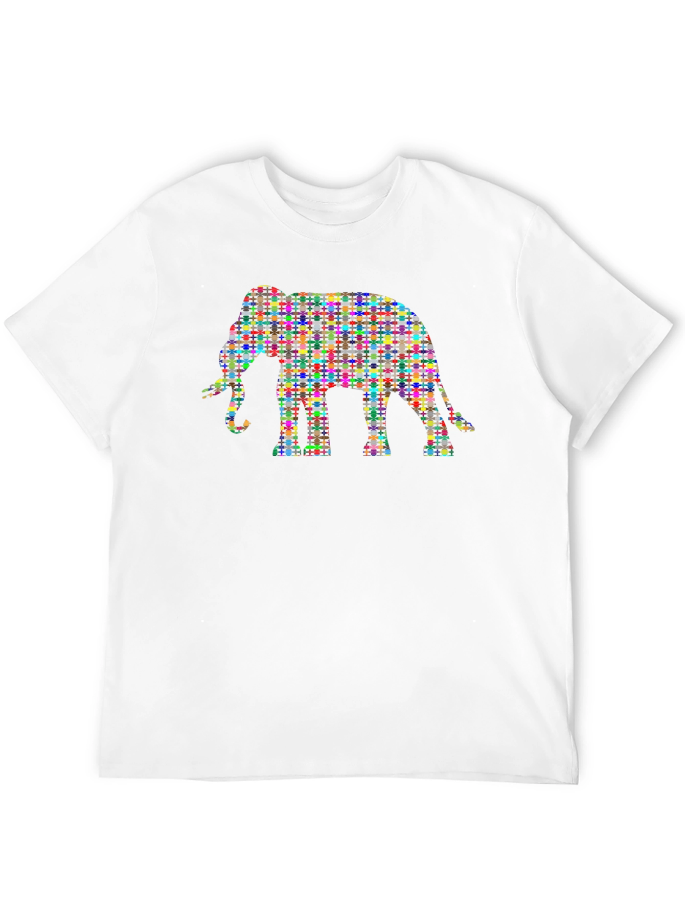 Black Colorful Elephant Graphic Tee view 12