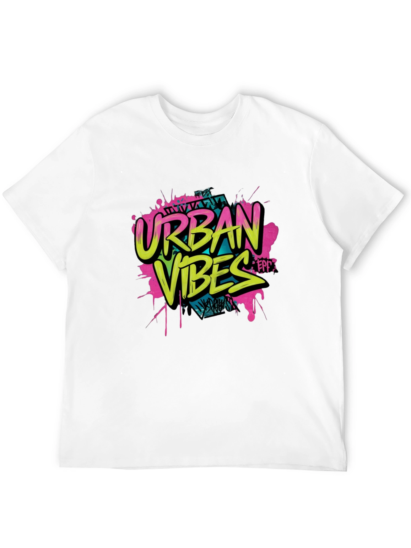Black Urban Vibes Graphic Print Black T-Shirt view 12