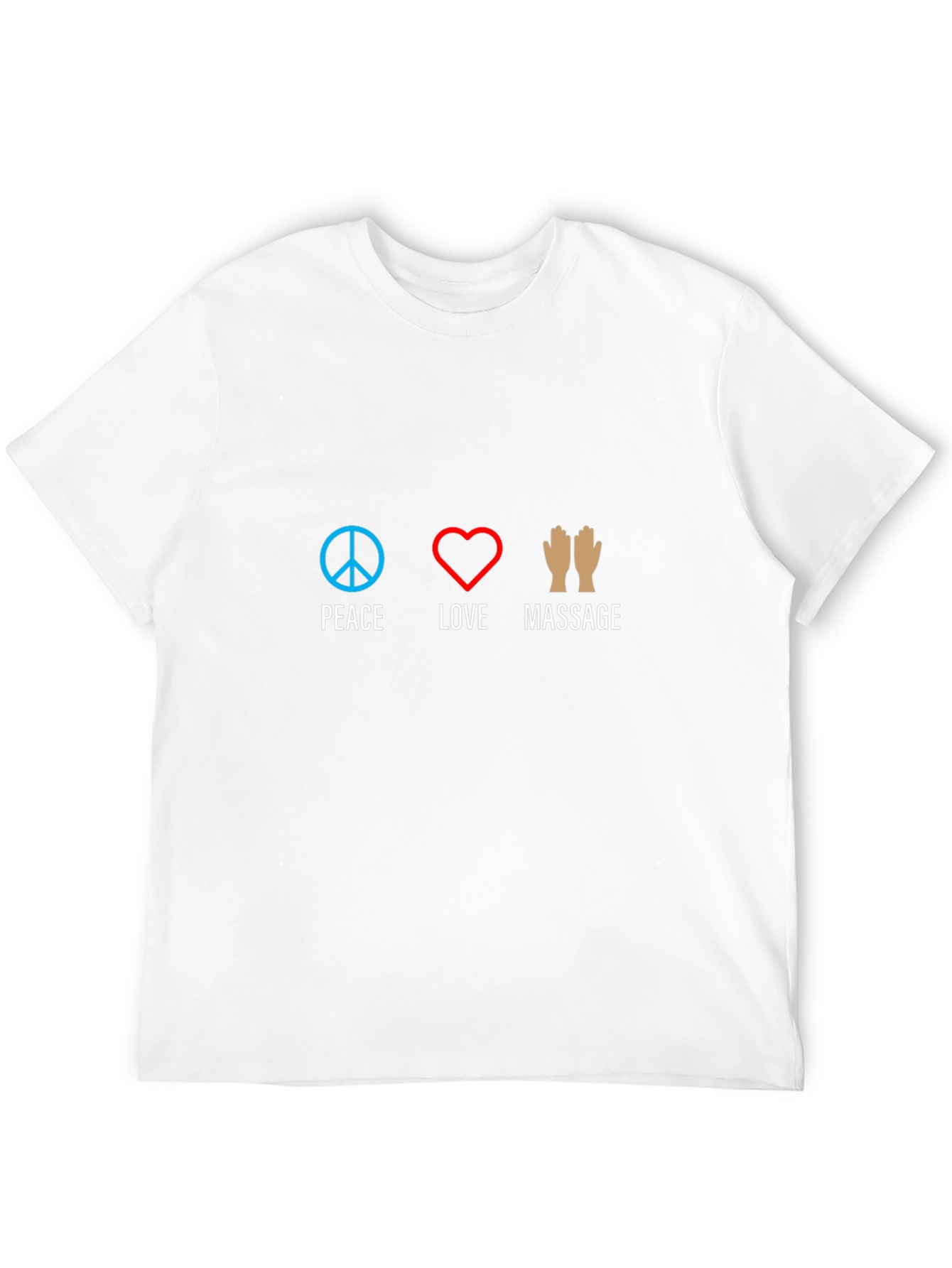 Black Peace Love Massage T-Shirt - Relax & Rejuvenate view 12