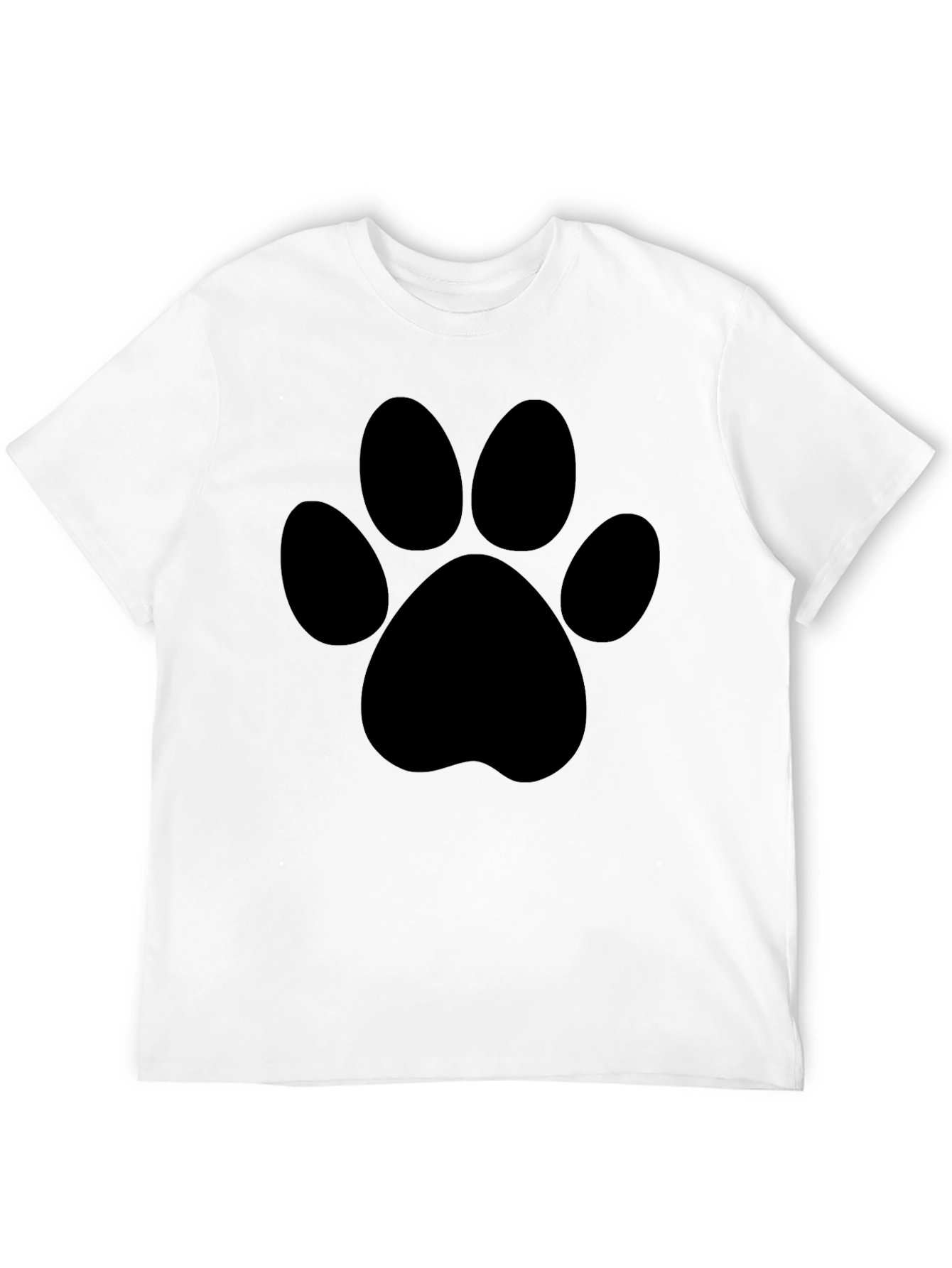 Black Paw Print T-Shirt - Casual Comfort, Animal Lover's Style view 12
