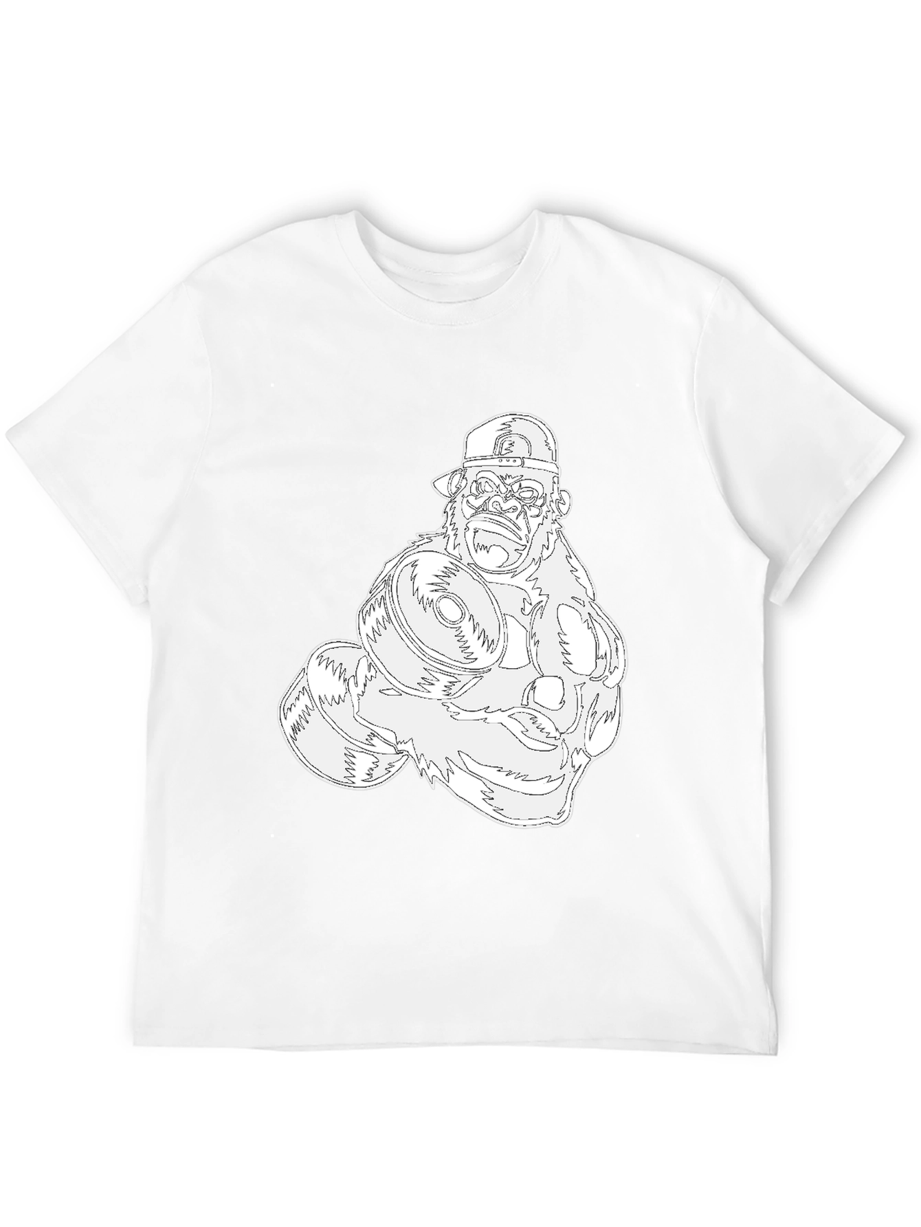 Black Gorilla Gym Tee: Black Cotton Fitness Shirt view 12