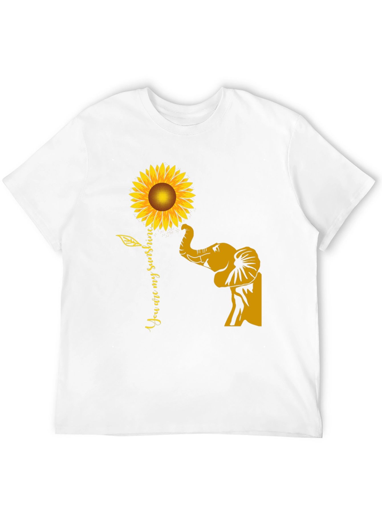 Black Elephant Sunflower Graphic Tee - You Are My Sunshine view 12