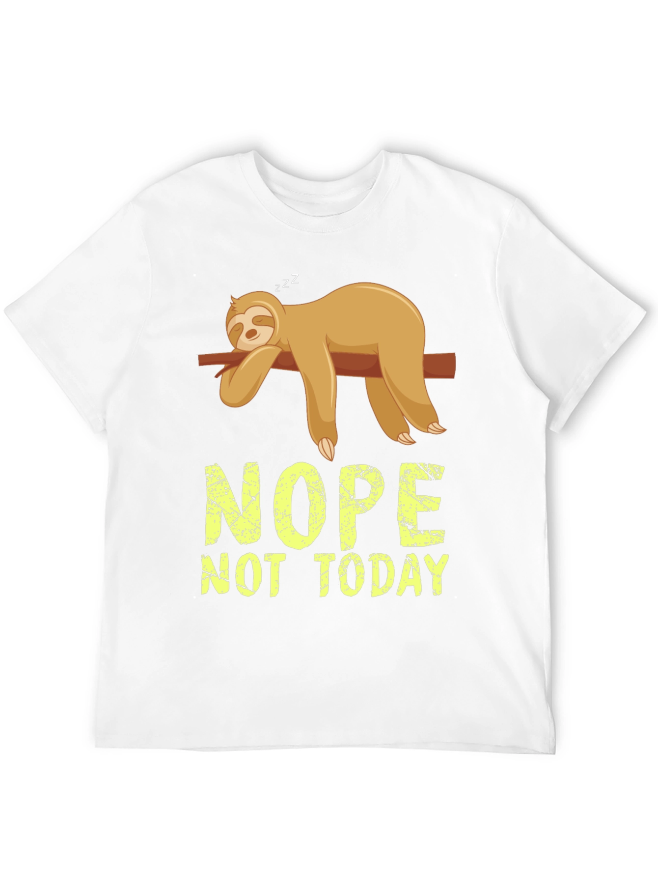 Black Nope Not Today Sloth Graphic T-Shirt view 12