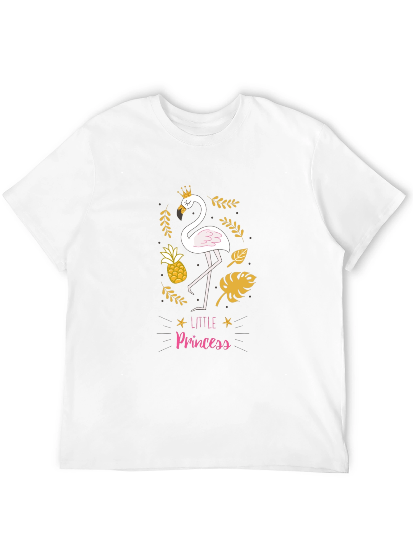 Black Little Princess Flamingo Black T-Shirt view 12