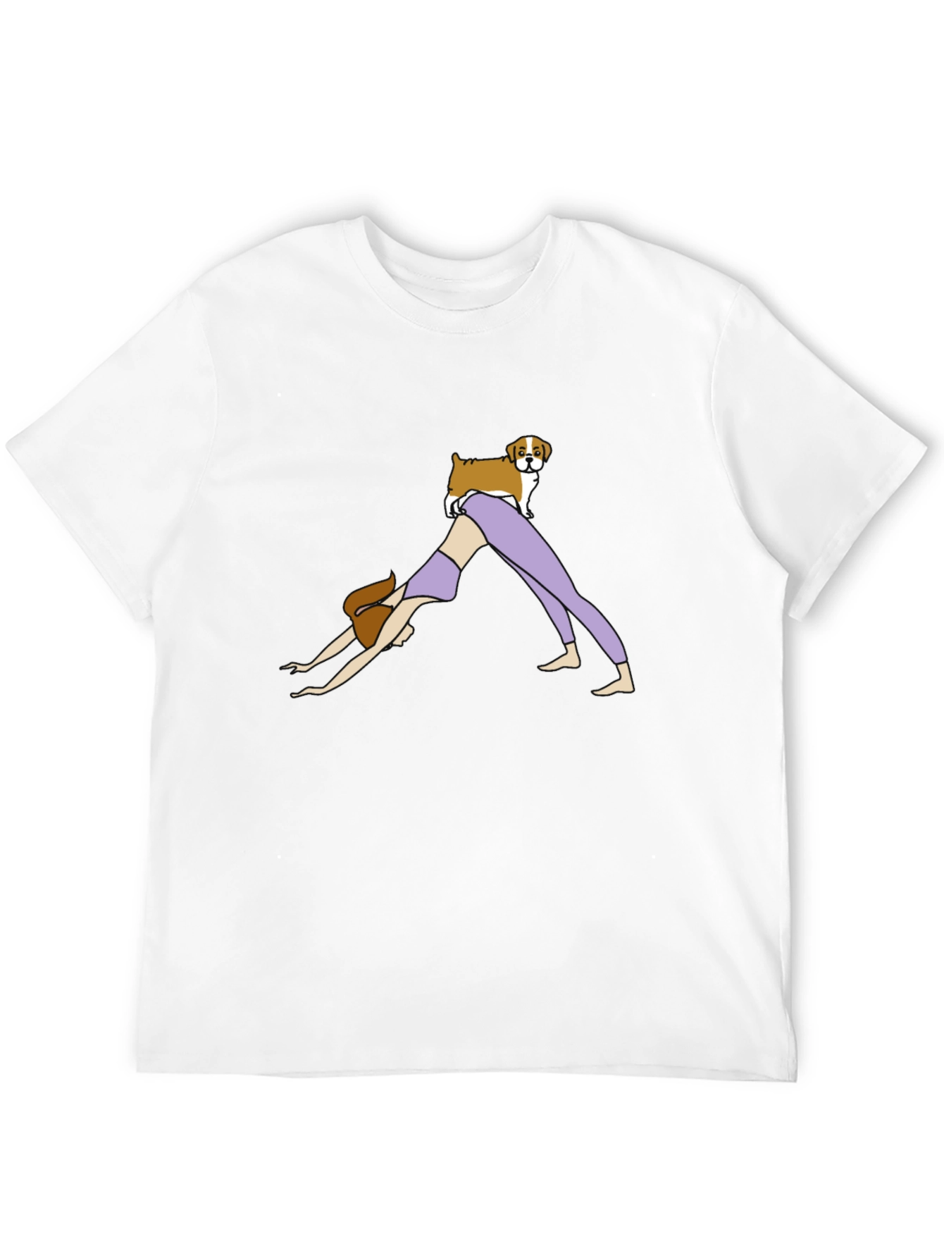 Black Yoga Dog T-Shirt - Unisex Graphic Tee view 12